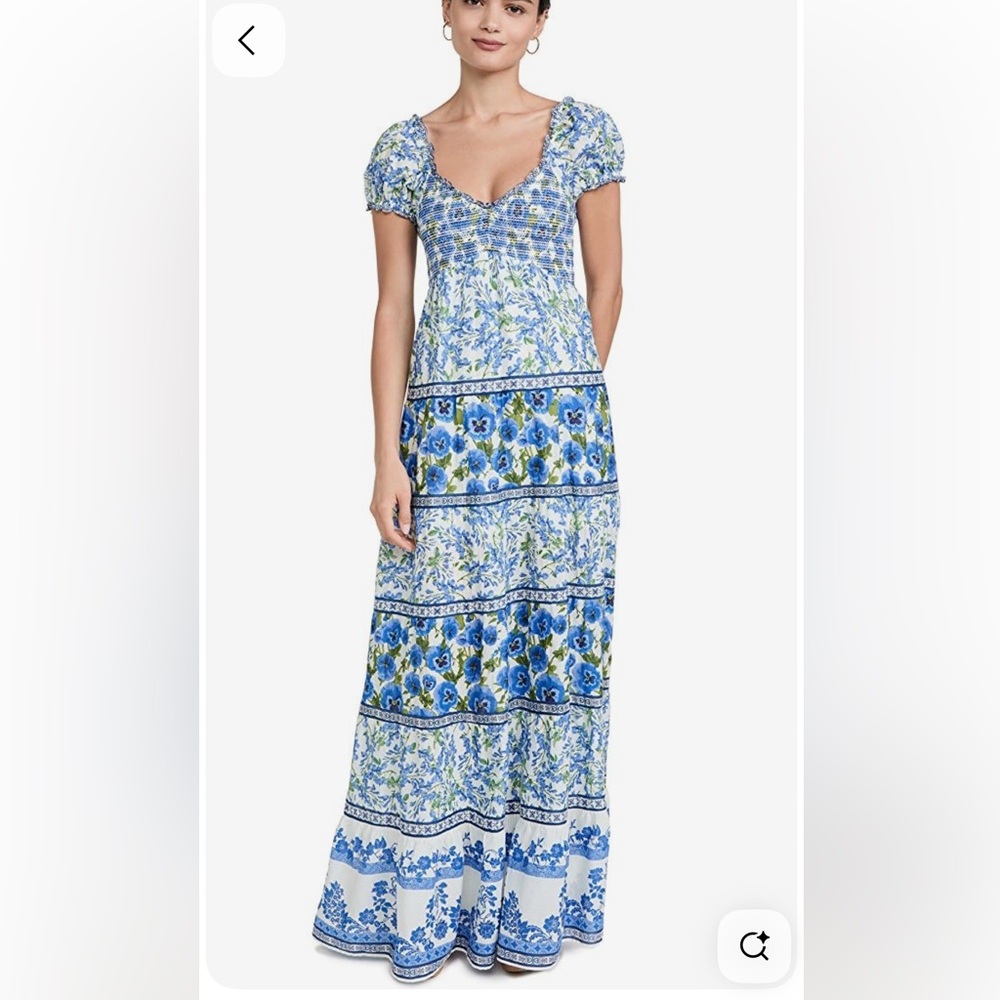 Floral Blue and White Maxi dress